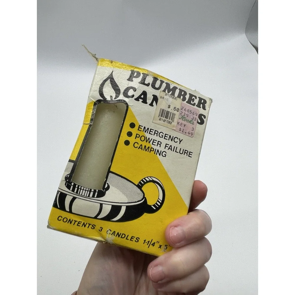 Plumbers & Emergency Candles White 3 Candles‎ In Pack All Purpose Use